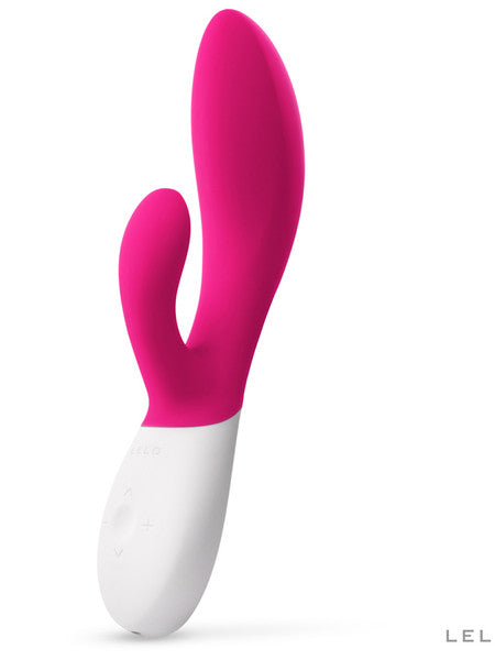 Lelo Ina Wave 2 Powerful Vibrator Wider Range Of Intensities Triple Action Massager - Cerise - Club X